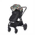 Baby Stroller VIOLA+ADAPTERS with cover Tropical FLOWERS